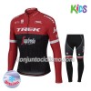 Conjunto Maillot + culotte largo ciclismo Invierno Termico 2017 Trek-Segafredo Niños N001